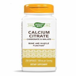 Nature's Way Cálcio Citrate 500 mg - 250 Cápsulas: Essencial para Ossos Fortes no Brasil