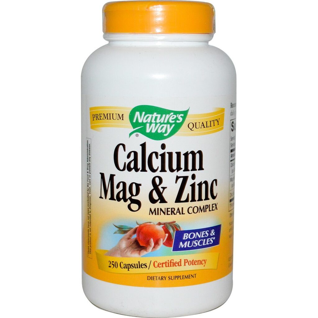Nature's Way Cálcio, Magnésio & Zinco Complexo Mineral - 250 Cápsulas