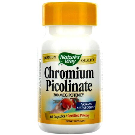 Nature's Way Chromium Picolinate - 200 mcg - 60 Cápsulas