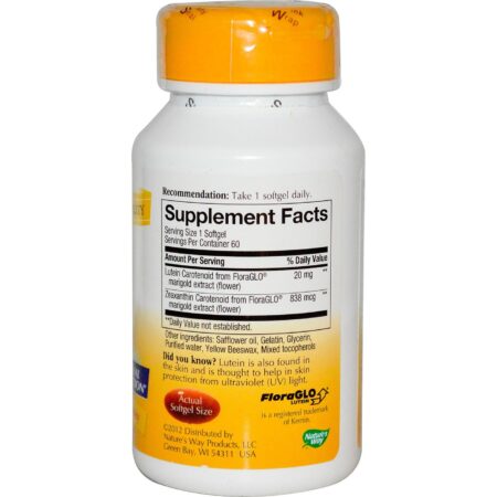 Nature's Way Lutein - 20 mg - 60 Cápsulas em Gel - Image 2