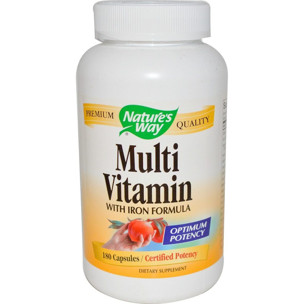 Nature's Way Multi Vitamina com Ferro - 180 Cápsulas: Energia e Saúde para o Seu Dia a Dia