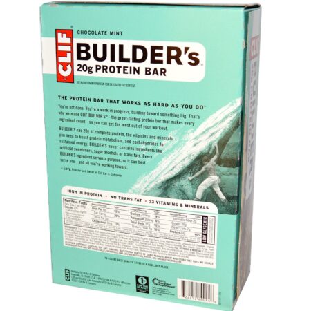 Clif Bar, Barras de Proteína Builder's®, Sabor Chocolate Mentolado - 12 Barras - Image 2