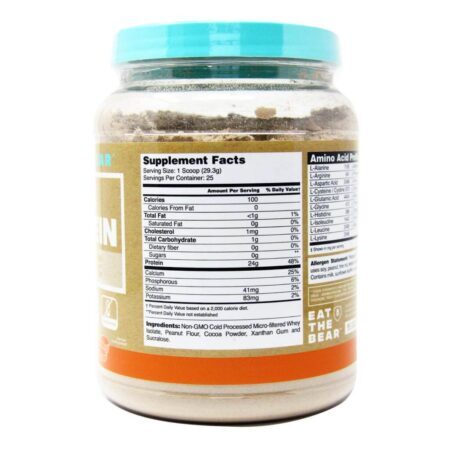 Eat The Bear Isolate Whey Manteiga de Amendoim e Chocolate - 31 Porções | Proteína Pura - Imagem 2