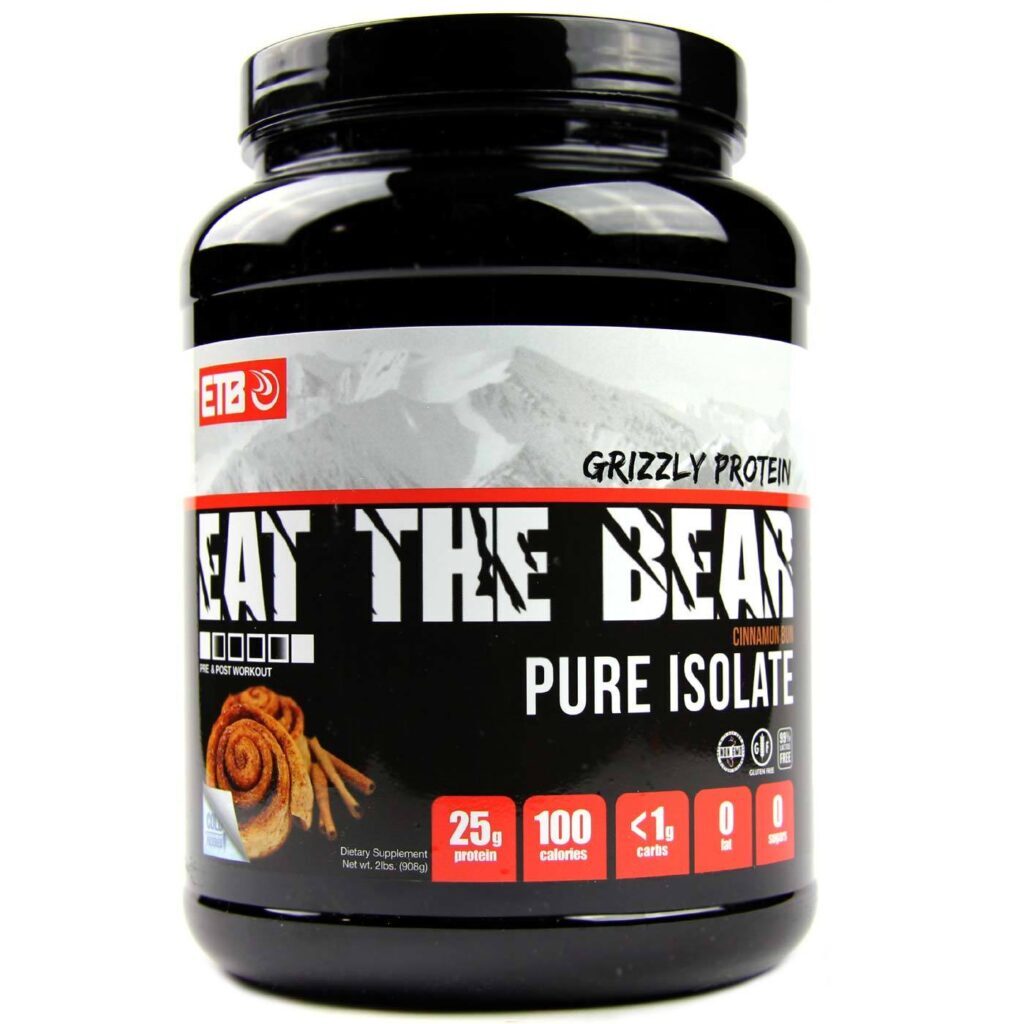 Eat The Bear Isolate Whey Pão de Canela - 31 Porções: Proteína Isolada Pura para Resultados Reais no Brasil