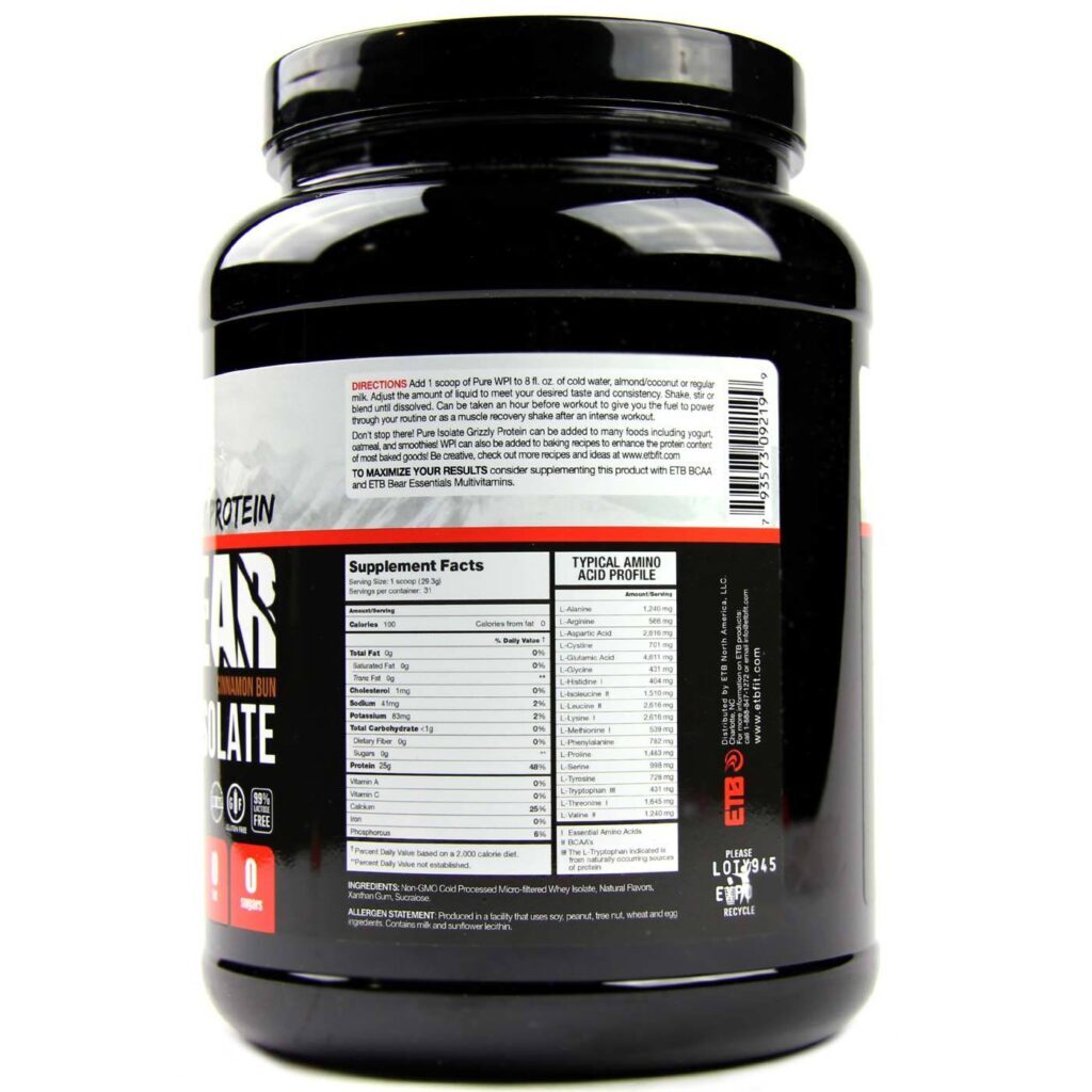 Eat The Bear Isolate Whey Pão de Canela - 31 Porções: Proteína Isolada Pura para Resultados Reais no Brasil - Imagem 2
