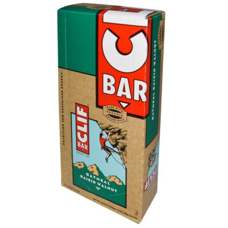 Clif Bar, Barras Energéticas - Noz de Passas de Aveia - 12 Barras