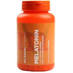 Mt Angel Vitamins Melatonina 3 mg - 120 Cápsulas Vegetarianas: Sono Reparador e Bem-Estar Noturno