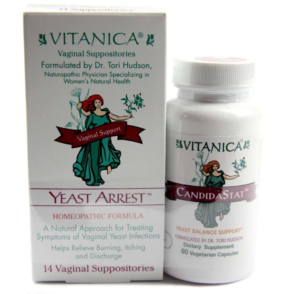 Vitanica Candida Pack: CandidStat 60 Cápsulas + Levedura Arrest 14 Sachês - Controle e Bem-Estar