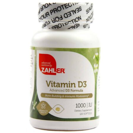 Zahlers, Vitamina D3 - 1000 IU 120 Cápsulas em Gel