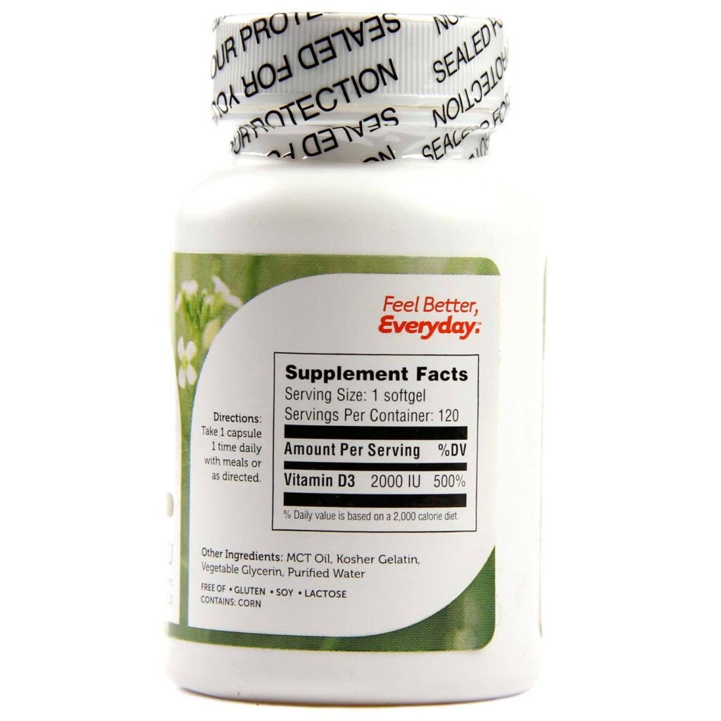 Vitamina D3 Fórmula Avançada Zahler 2.000 IU - 120 Cápsulas em Gel para Saúde Óssea e Imunidade - Imagem 2