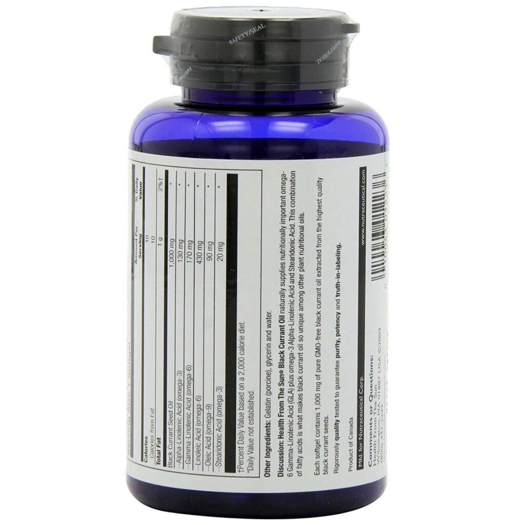 Óleo de Groselha Preta Health From the Sun 1000mg - Vitalidade Natural - Imagem 3
