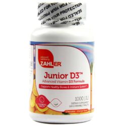 Zahler Junior D3 1.000 UI Vitamina D Sabor Laranja 120 Tabletes Mastigáveis