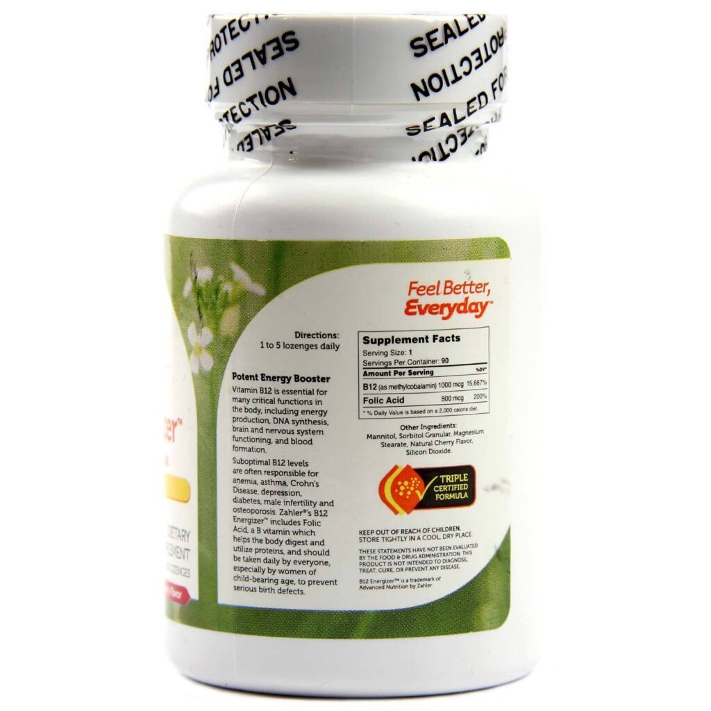 B12 Energizer Zahlers Cherry 90 Pastilhas: Energia e Vitalidade para Você no Brasil - Imagem 2