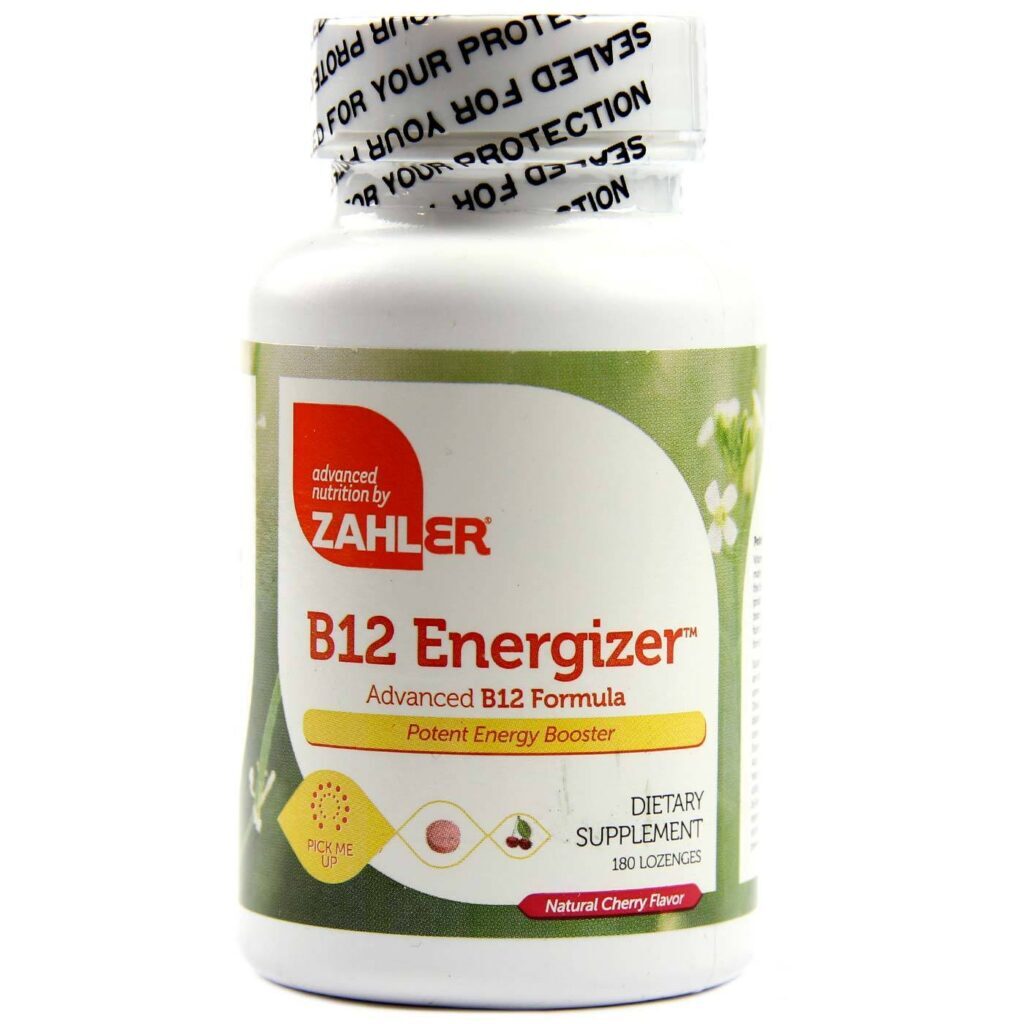 B12 Energizer Zahlers Sabor Cereja: 180 Pastilhas para Energia e Bem-Estar