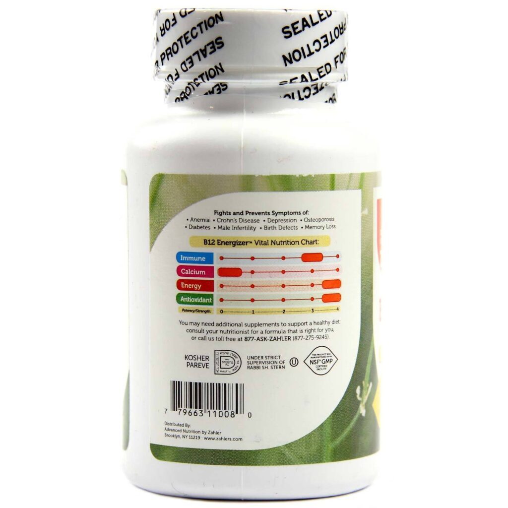 B12 Energizer Zahlers Sabor Cereja: 180 Pastilhas para Energia e Bem-Estar - Imagem 3
