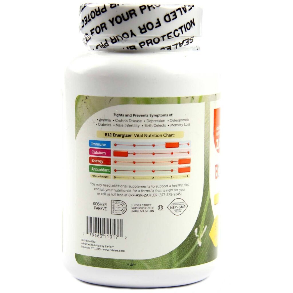 B12 Energizer Zahlers Cherry 360 Pastilhas: Vitamina B12 para Energia e Bem-Estar no Brasil - Imagem 3