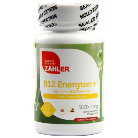 Zahlers, B12 Energizer+™ 5 mg, Sabor Cereja - 120 Pastilhas