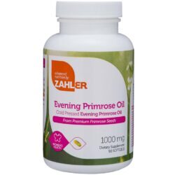 Evening Primrose Oil Óleo de Prímula Zahler 1.000 mg 90 Cápsulas em Gel para Bem-Estar Feminino