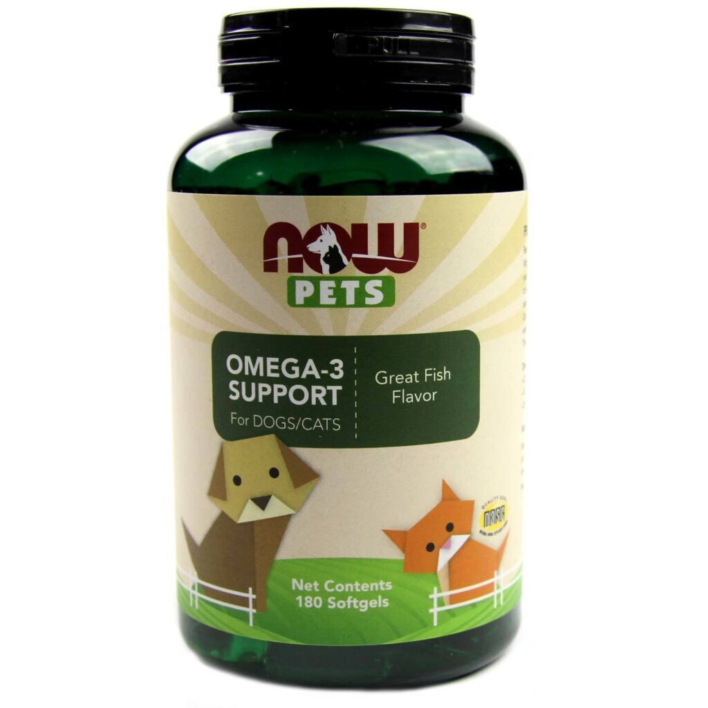Now Foods Suporte Ómega-3 para Cães e Gatos - 180 Cápsulas em Gel