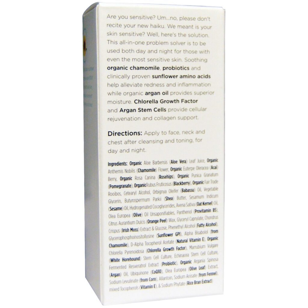 Acure Organics Creme Facial Pele Sensível - 50ml (100ml) - Imagem 2