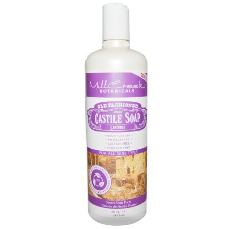 Mill Creek Old Fashioned Pure Castile Soap, Lavanda - 16 fl oz