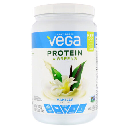 Vega, Proteína e Verdes - Sabor Baunilha - 614g (21,7 oz)