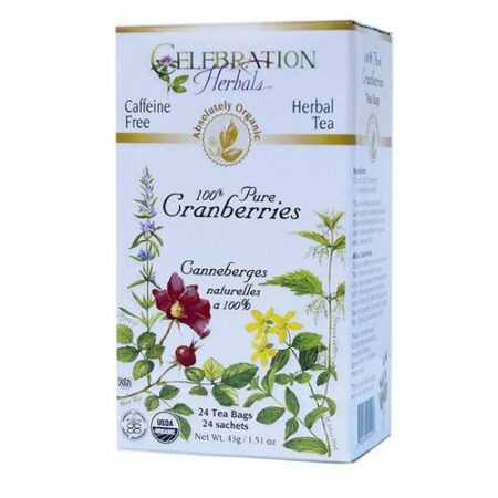 Celebration Herbals Herbal Tea, Chá de Oxicoco 100% Puro - 24 Saquinhos de Chá