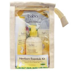 Babo Botanicals Newborn Essentials Set: Kit 3 Peças com Calêndula e Oatmilk para Bebês