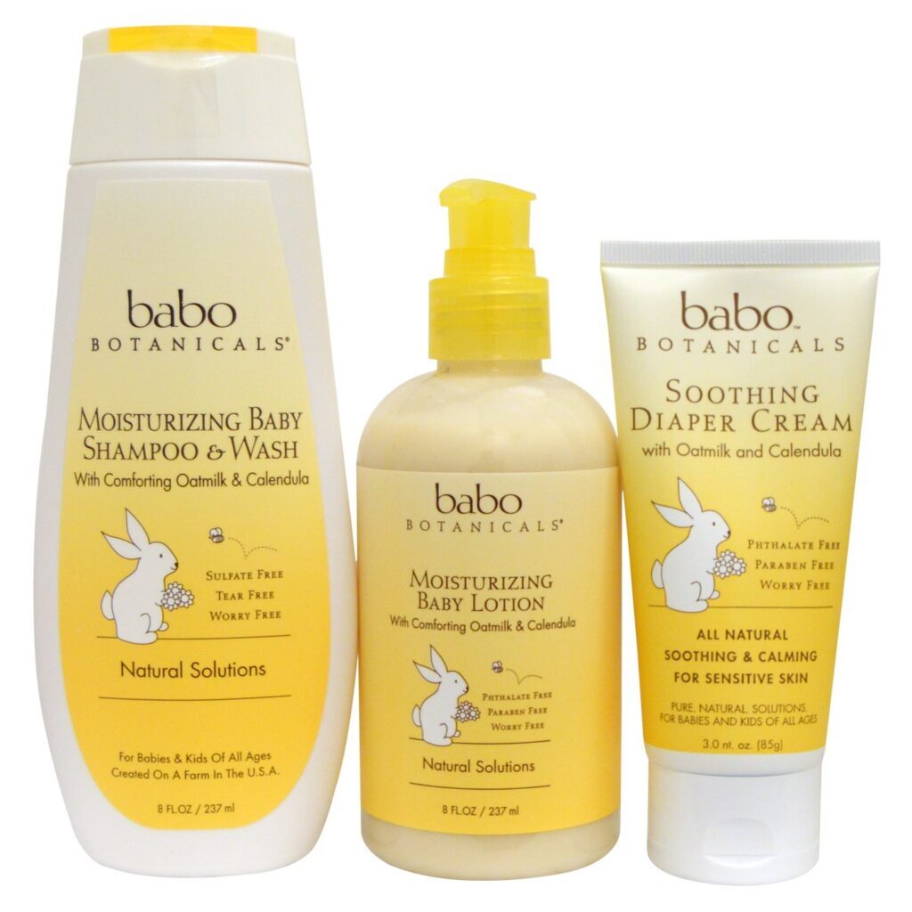 Babo Botanicals Newborn Essentials Set: Kit 3 Peças com Calêndula e Oatmilk para Bebês - Imagem 2