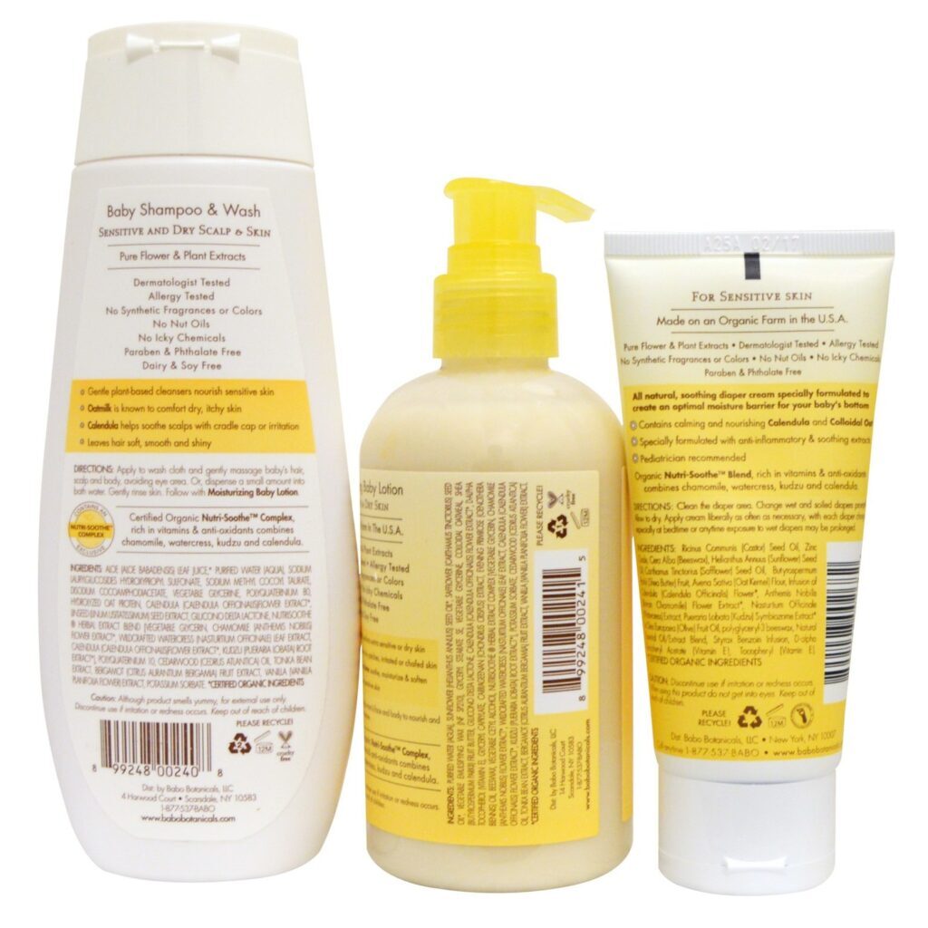 Babo Botanicals Newborn Essentials Set: Kit 3 Peças com Calêndula e Oatmilk para Bebês - Imagem 3