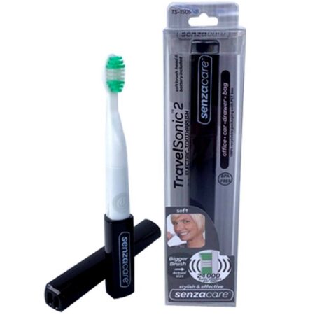 Senzacare TravelSonic2 Sonic ToothPincel, Preto - 1 toothPincel