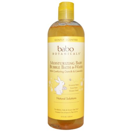 Babo Botanicals Bebê Bubble Bath & Wash, Calêndula - Moisturizing - 15 oz