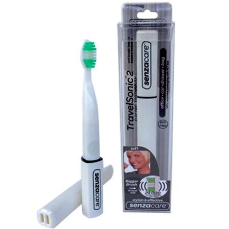 Senzacare, TravelSonic2™ Escova de Dentes Elétrica - Cor Branca - 1 Unidade