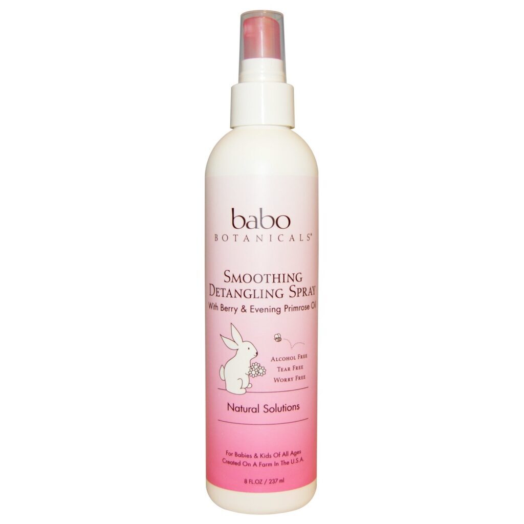 Babo Botanicals Detangling Spray, Baga - Suavizante - 237ml (8 oz)