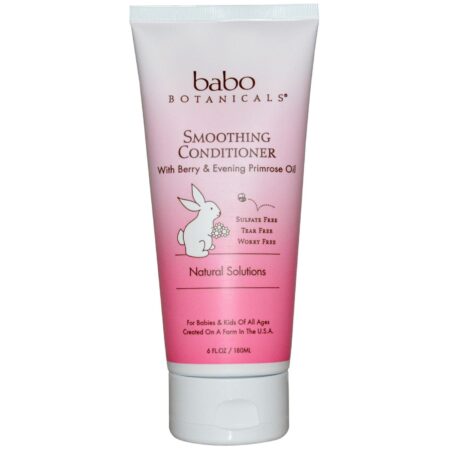 Babo Botanicals Conditioner, baga - Smoothing - 6 oz