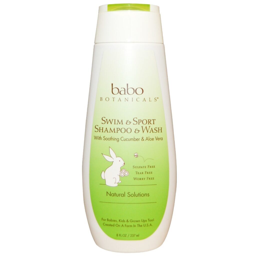 Babo Botanicals Bebê Xampu e Lavagem, Pepino - Natação e Esporte - 237ml (8 oz)