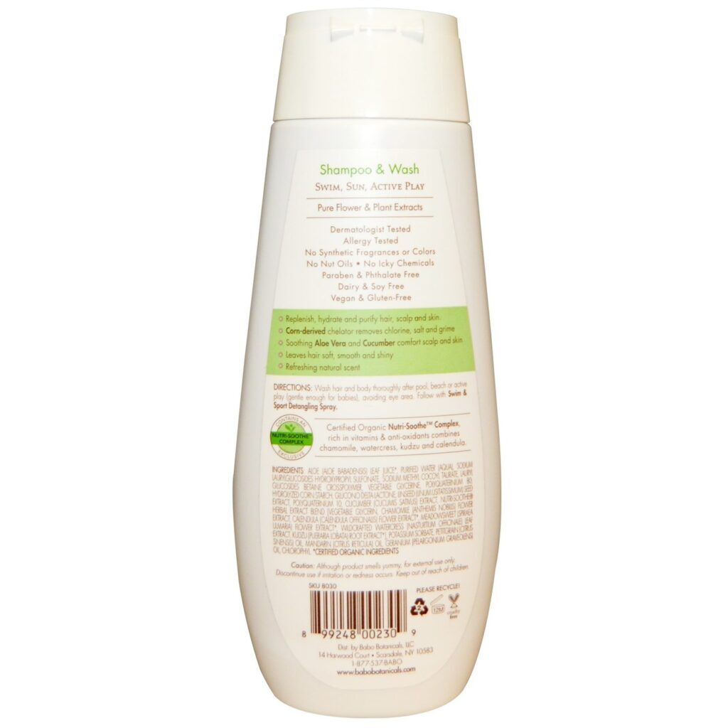 Babo Botanicals Bebê Xampu e Lavagem, Pepino - Natação e Esporte - 237ml (8 oz) - Imagem 2