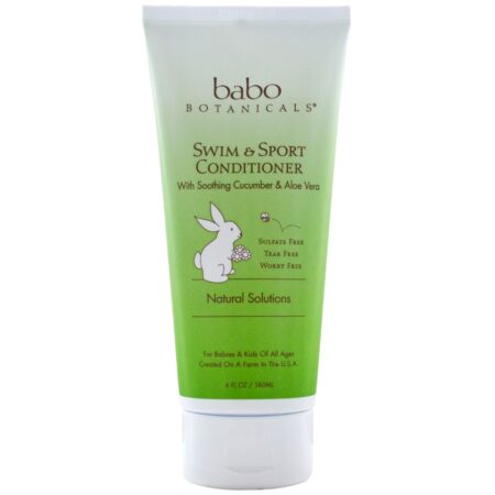 Babo Botanicals, Condicionador de Natação e Esportes (Pepino e Aloe) - 180mL (6 fl oz)