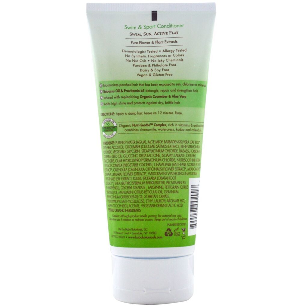 Babo Botanicals Condicionador Natação Esportes Pepino Aloe 180ml (6 fl oz) - Imagem 2