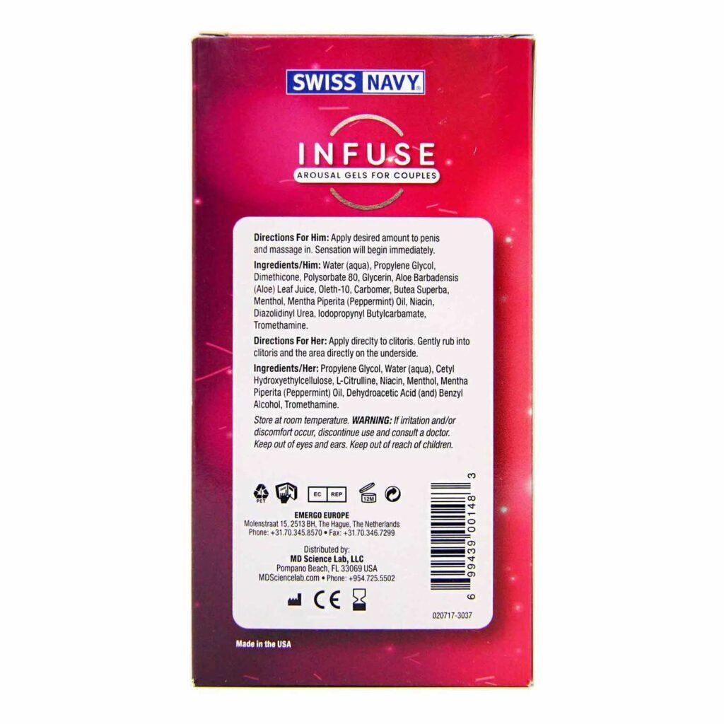 Swiss Navy Infuse Lubrificante Íntimo 25 ml + 25 ml - Aumente o Prazer e Conforto - Imagem 4
