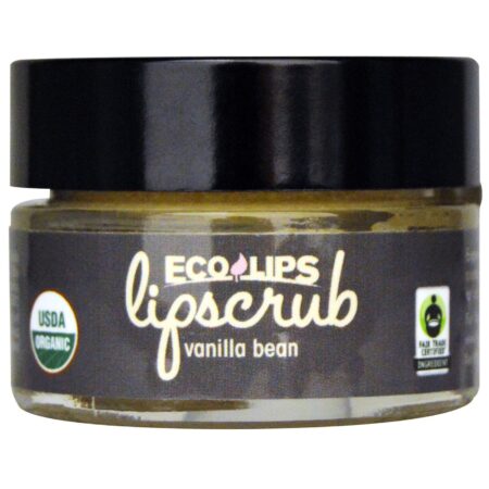 Eco Lips Lip Scrub, Fava de baunilha - 0.50 oz