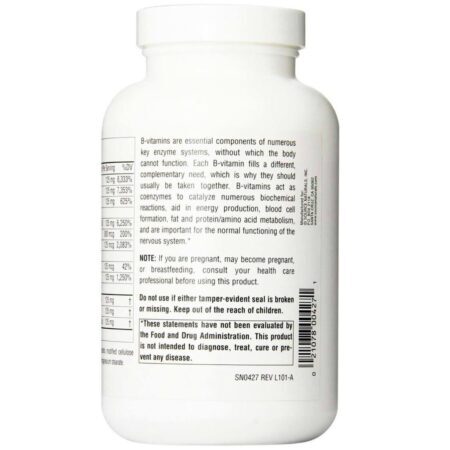 Source Naturals Complexo Vitamina B-125: Mais Energia e Bem-Estar - 180 Comprimidos - Imagem 3