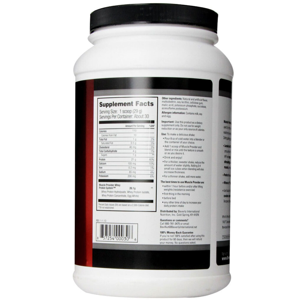 Beverly International Provedor de Massa Muscular Baunilha 870g (Ganhos Musculares) - Imagem 2
