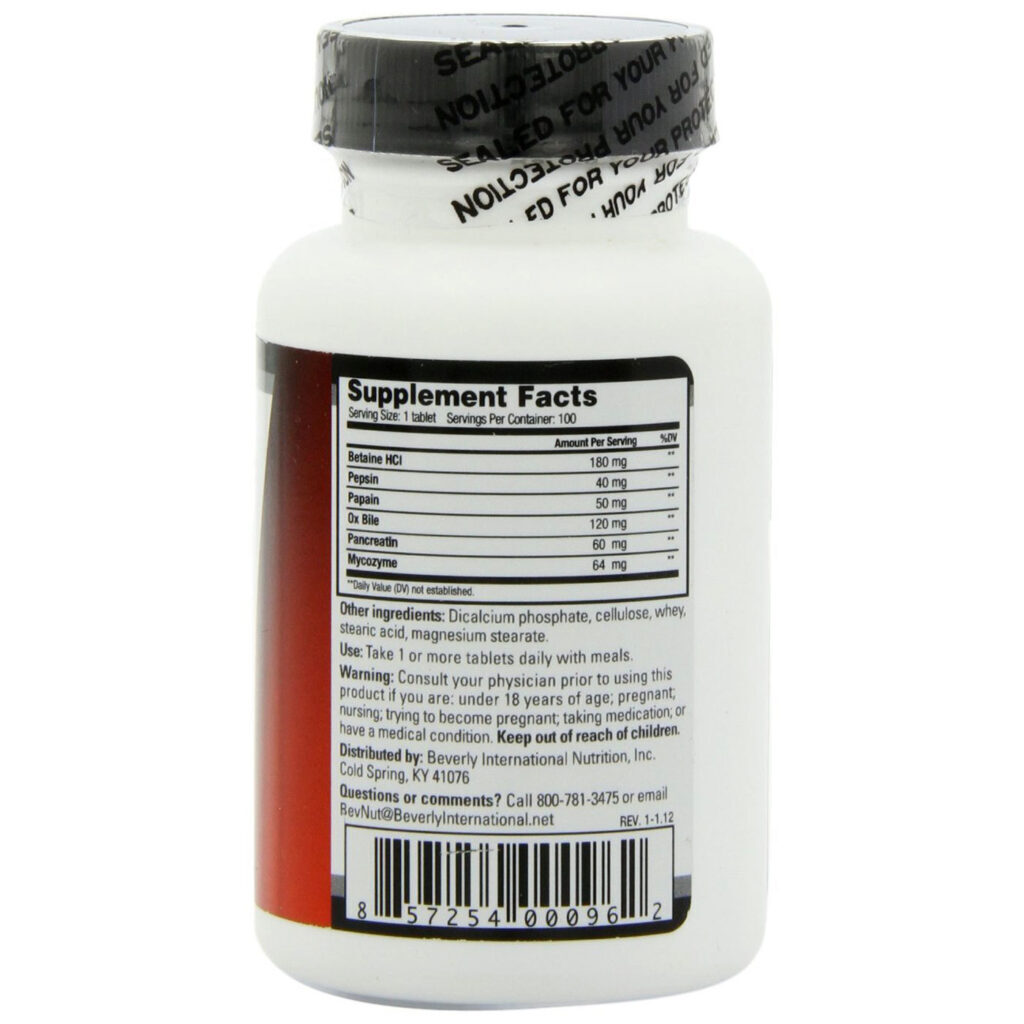 Beverly International Multiple Enzyme Complexo - 100 Tabletes: Otimize sua Digestão e Absorção de Nutrientes - Imagem 2