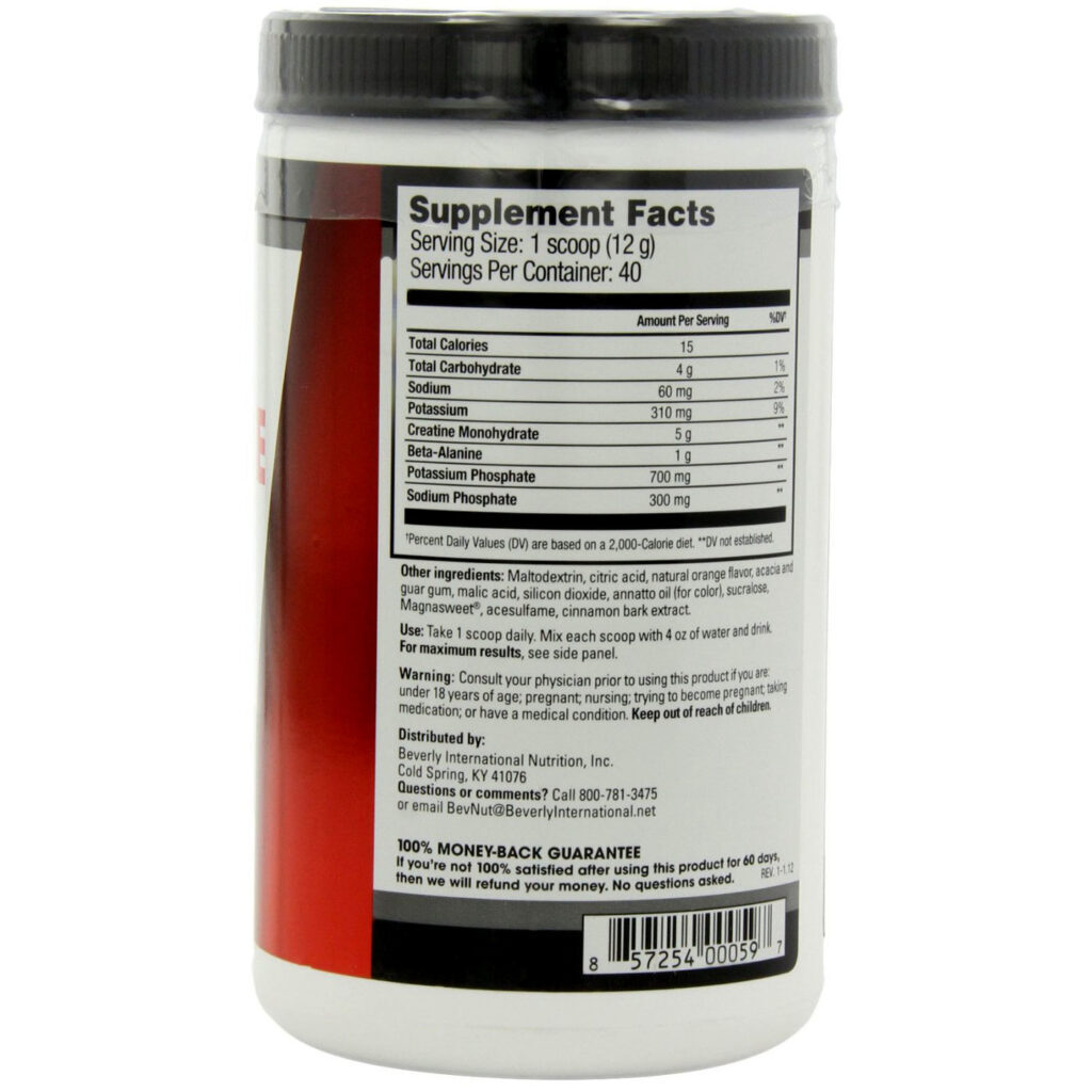 Beverly International Creatina Select Laranja 480g - Energia e Performance Muscular - Imagem 2