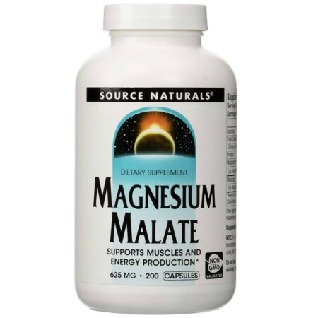 Source Naturals Malato de magnésio 625 mg 200 Cápsulas