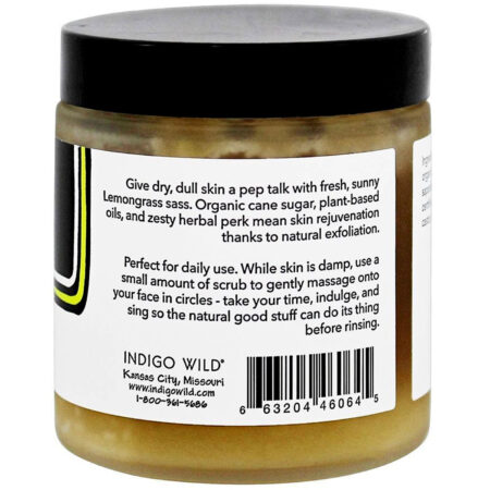 Indigo Wild Zum Face Sugar Facial Scrub, Limãograss - 5 oz - Image 3