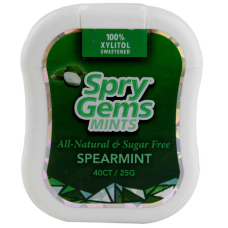 Xlear Spry Gems Mints, Hortelã - 6 Pack, 40 Mints Each