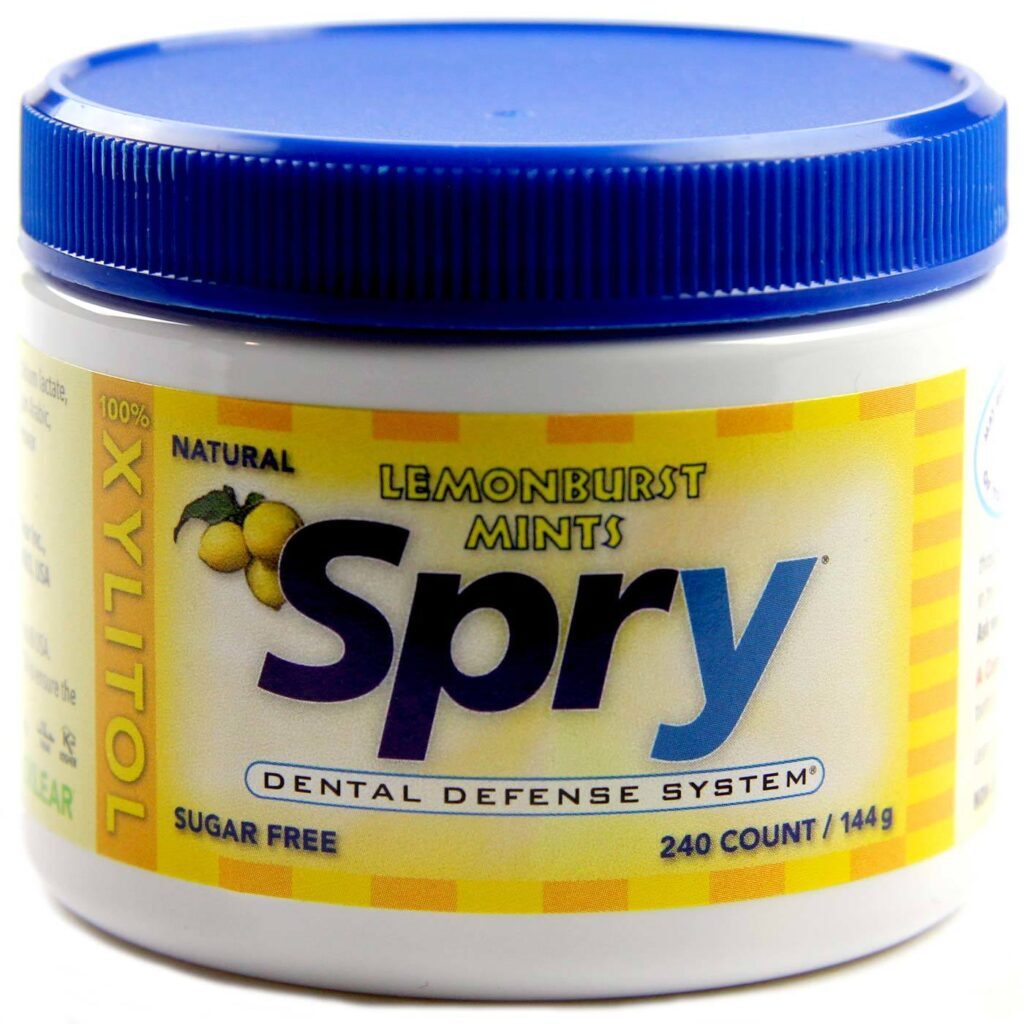 Xlear Spry Xilitol Puro 240 Pastilhas - Higiene Bucal Refrescante
