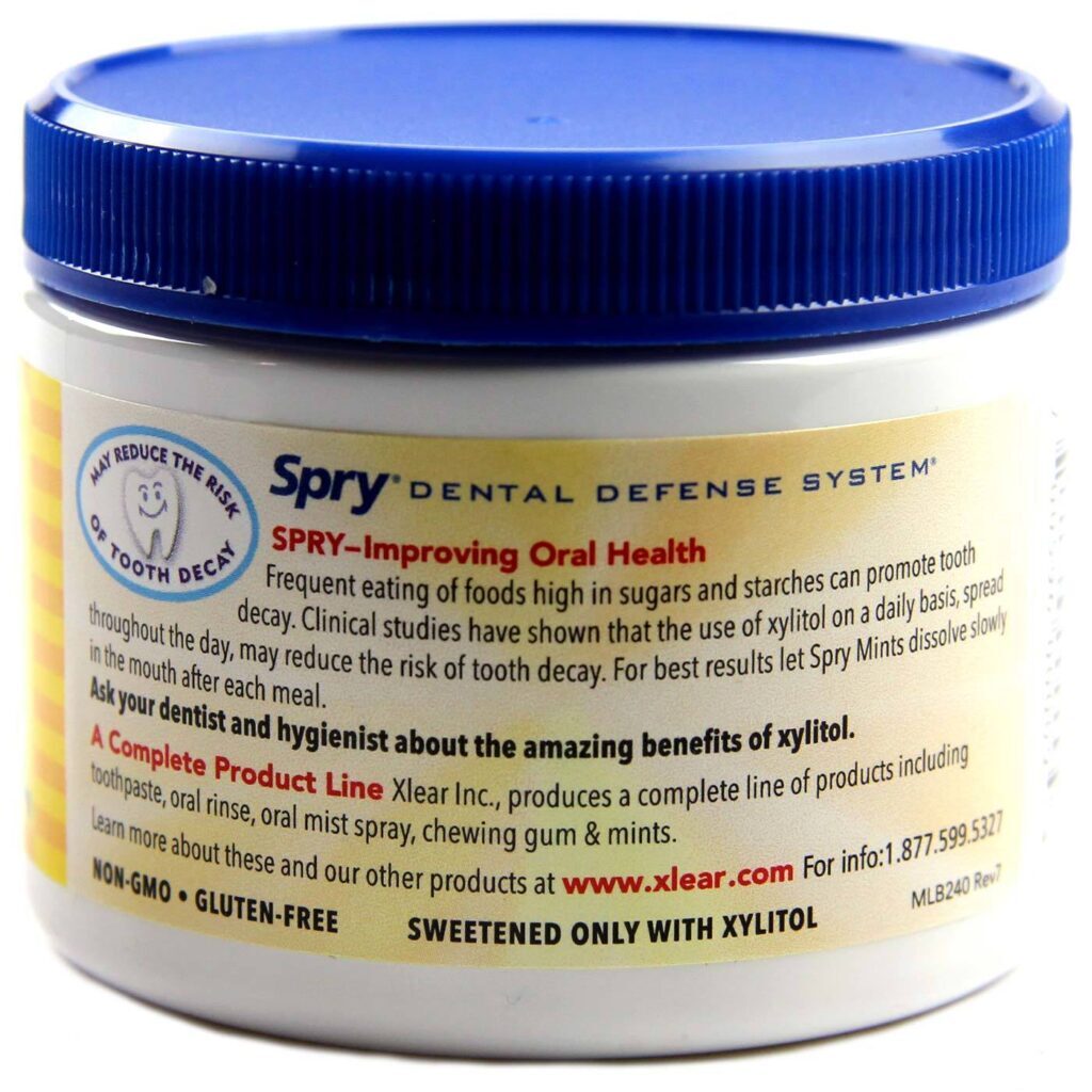 Xlear Spry Xilitol Puro 240 Pastilhas - Higiene Bucal Refrescante - Imagem 2
